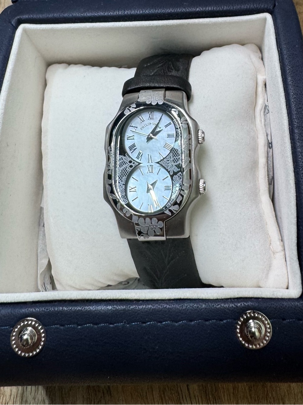 Philip Stein Teslar Dual Time Ornate Watch New in Box